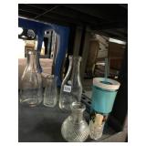 WINE BOTTLE NEW DRINKING GLASS, TOOTHPICK HOLDER