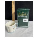 BELLEEK CHRISTENING MUG BOY WITH A BOX