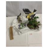 FIGURINE NEEDS REPAIRED BIRD, CRYSTAL KNIFE REST