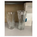 CRYSTAL 12" H VASES