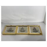 ENGRAVINGS FRAMED 6 X 6