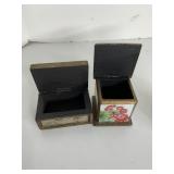 TRINKET BOXES ROBERT WEISS GLASS PLATES ON SIDES