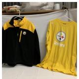 STEELER T-SHIRT AND ZIPPER FRONT FLEECE
