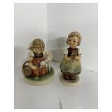 GOEBEL GIRL HOLDING FLOWERS, GIRL WITH SHEEP