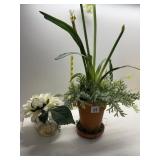 TWO ARTIFICIAL PLANTS