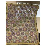 CIRCLE DESIGN HAND CROCHETED BLANKET 56 INCHES BY