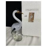 GLASS CRANE FIGURINE