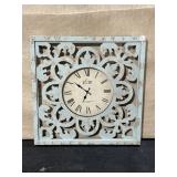 WHITEWASH FINISH ECW COMPANY QUARTZ CLOCK 24 INCH