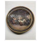 RELIEF MOLDED TERRACOTTA VICTORIAN 9" PLATE -