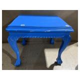 PAINTED CLAW AND BALL FOOT TABLE 22 INCHES HIGH X