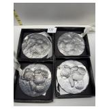 WENDELL AUGUST 3.5" TEDDY BEAR ORNAMENTS IN GIFT