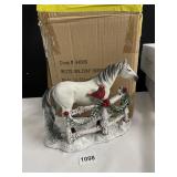 WHITE HOLIDAY HORSE
