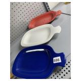 3 PFALTZGRAFF PLATTERS RED/WHITE/BLUE