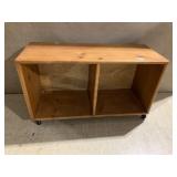 PINE ROLLING CUBE STYLE STAND 29.5 INCHES WIDE X