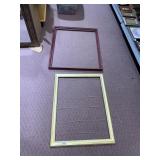 2 WOOD FRAMES 25" X 35" AND 27 X 34