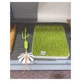 BOON TREY WITH ARTIFICIAL GRASS AND FLOWER