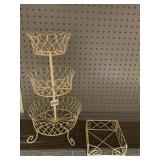 TIERED FRUIT HOLDER FOR TABLE AND NAPKIN HOLDER