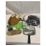 SLIPPERS, MIRROR, LIGHT BULBS, ETC.