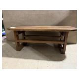 OVAL PINE COFFEE TABLE 48" W X 18" H X 22" D