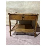 HERITAGE GRAND TOUR CENTER DRAWER SIDE TABLE W/
