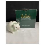 BELLEEK PIGGY BANK W/ BOX