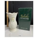 BELLEEK LIMERICK VASE W/ BOX