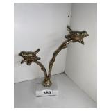 BRASS & MARBLE MEMO HOLDER