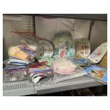 PARTY SUPPLIES INCLUDING PLASTIC FORKS AND SPOONS