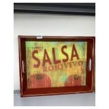 SALSA SERVING TRAY WITH HANDLES