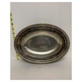 OVAL SILVER PLATE SERVING DISH