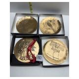 4 BRONZE WENDELL AUGUST ORNAMENTS $35.00 EACH