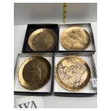 4 BRONZE WENDELL AUGUST ORNAMENTS $35.00 EACH