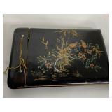 LACQUERED PHOTO ALBUM, DAMAGE ON BACK AS PICTURED