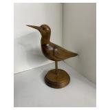 CARVED WOODEN BIRD SIGNED BILL SLACK 1994