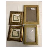 PICTURE FRAMES AND COW PAINTED ON SLATE