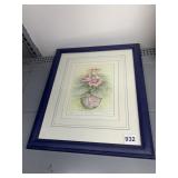 SIGNED PRINT 212/850 GLOXINIA SIGNED LOWER RIGHT