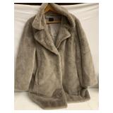 MADELENE BEIGE XL SUPER SOFT FAUX FUR COAT - HOOK