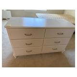 WHITE MODERN 6 DRAWER DRESSER 31" X 50" X 19