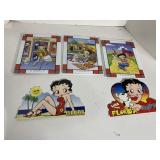 BETTY BOOP GLASS SIGNS 9 X 7, CARDBOARD SIGNS
