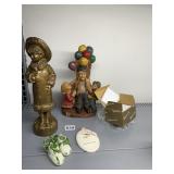 BALLOON MAN, GIRL IN WINTER COAT FIGURINE