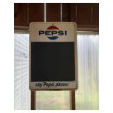 VINTAGE TIN PEPSI CHALKBOARD SIGN