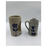 WILLIAMSBURG POTTERY MUG AND POTTERY TAPER CANDLE