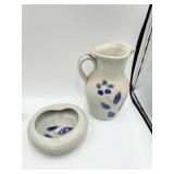 WILLIAMSBURG POTTERY PITCHER AND BOWL
