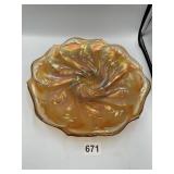 ORANGE SCRUNCHED PLATE