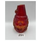 RUBY GLASS SANTA TEA LIGHT HOLDER / INCENSE