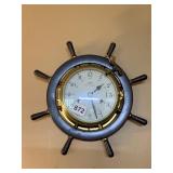 SCHATZ ROYAL MARINER NAUTICAL WHEEL CLOCK WITH
