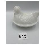 MILK GLASS NESTING HEN