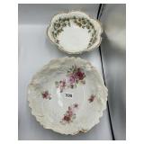 PAIR OF PORCELAIN GERMAN MADE SERVING BOWLS