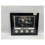 FRAMED WALT DISNEY LITHOGRAPH WITH SET OF 4