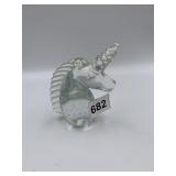 ART GLASS UNICORN PAPER WEIGHT